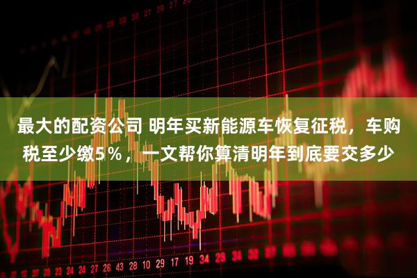最大的配资公司 明年买新能源车恢复征税，车购税至少缴5％，一文帮你算清明年到底要交多少